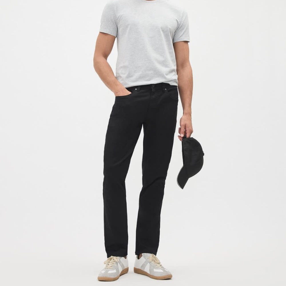RW&CO Slim-Leg Super Stretch Pant - Black size 33x32